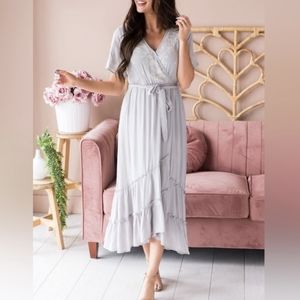 Baltic Born Macey Embroidered Wrap Dress